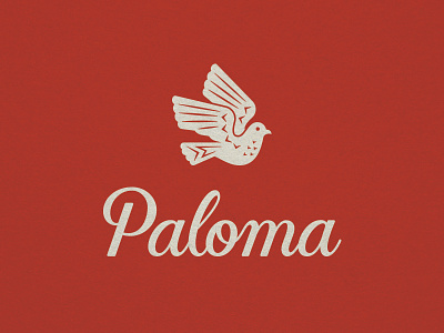 Paloma II branding dove identity lettering logo script