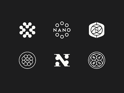 Nano badge lockup logo nano nanotechnology science