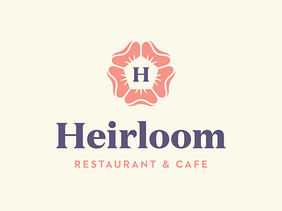 Heirloom branding flower logo