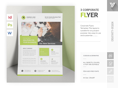 Corporate Flyer a4 ad business clean colorful corporate development flyer market marketing multipurpose network sale scheme seo shopping social social media tech technology