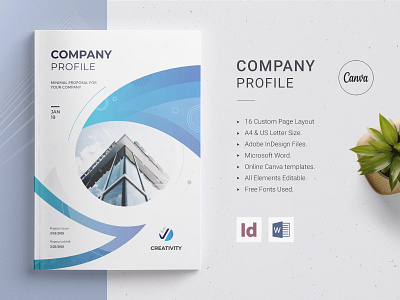 The Company Profile | Word & Canva minimal