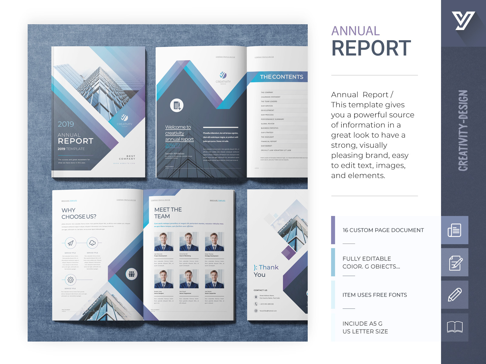 Annual Report Template by Creativity-Design on Dribbble With Chairmans Annual Report Template