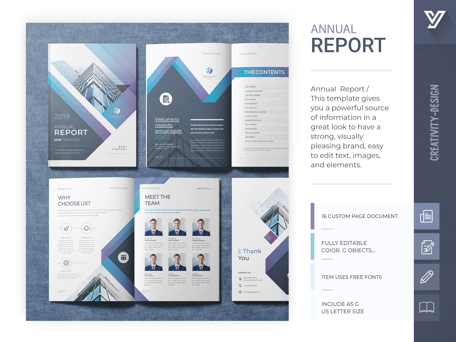 Annual Report Template by Yosouf Dalloul on Dribbble Regarding Chairmans Annual Report Template