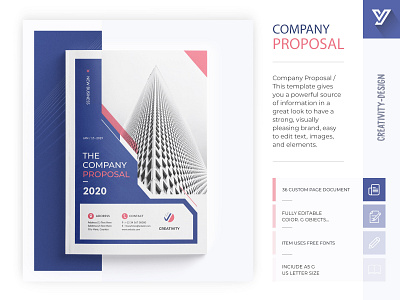 Proposal a4 abstract book booklet brand brief brochure business catalog clean company corporate cover creative design digital identity indesign infographics informational