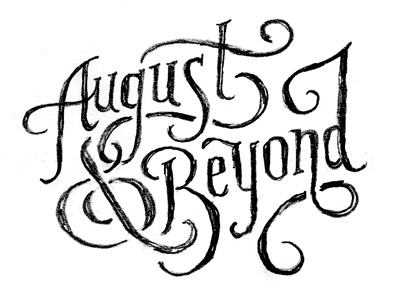 Sketch book type type hand lettering