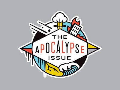 Entertainment Weekly Apocalypse Issue apocalypse atomic bomb badge catastrophe disaster editorial