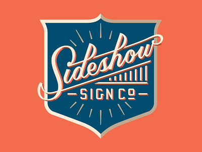 Sideshow Sign Co. 3d badge custom script sign