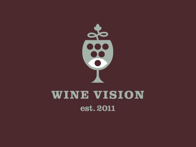 Wine Vision alcohol eye grape graphics design