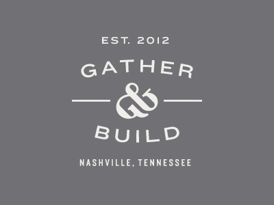 Gather & Build ampersand interior design logo