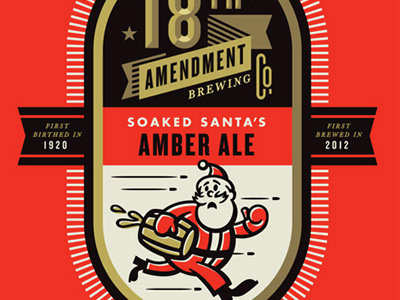 Soaked Santa 18th amendment ale beer hangover holiday prohibition santa
