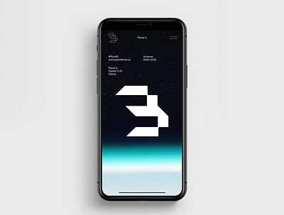 Planet 3 app branding design logo typography ui ux vector