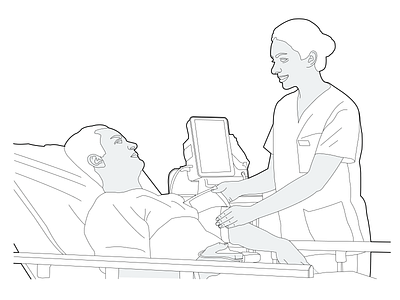 Illustration patient hospital