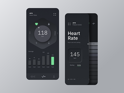 Heart tracking mobile UI