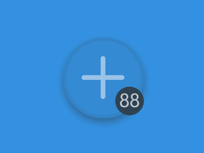 Action button with a badge (CSS only)