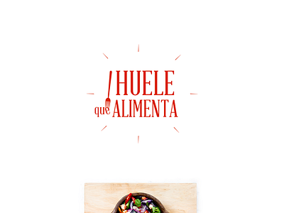 Huele que Alimenta blog concept cook food fork logotype visual