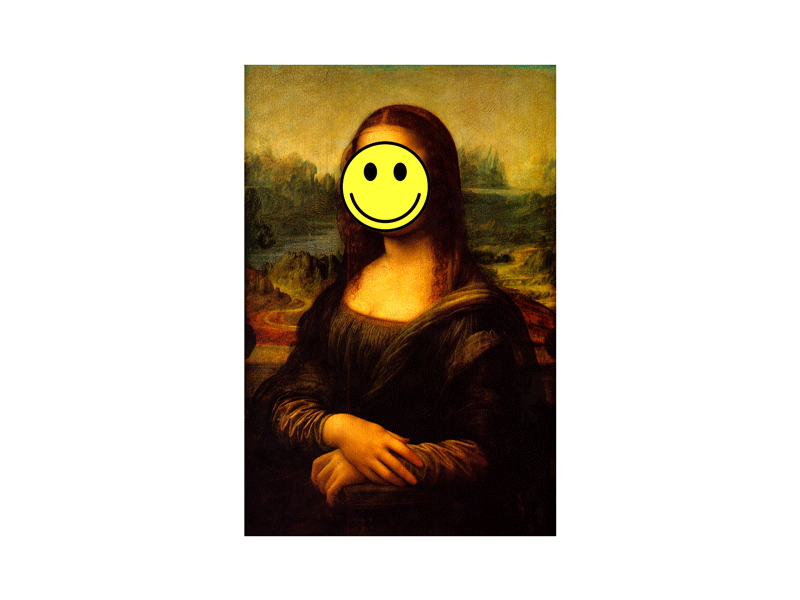 Mona Smiley art design gif graphic happy leonardo da vinci mona lisa smiley