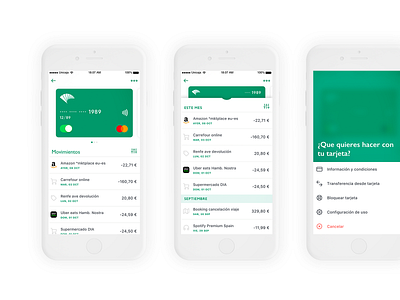 Cards transactions and actions action sheet android app app card appdesign bank banking credit card finance finance app fintech ios movement product scroll transaction ui uidesign uiux
