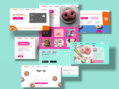 Dunkin' website ui ux web design
