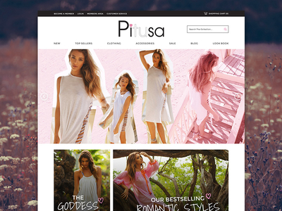 Pitusa Beach Fashion beach ecommerce fashion handwritten minimal montserrat photography playful shop store volusion web