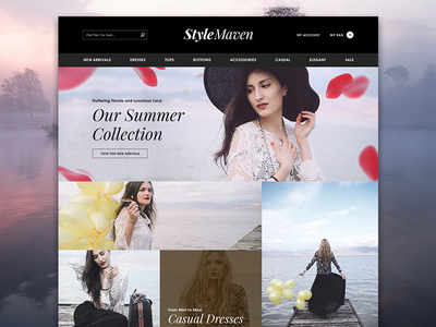 Style Maven depth ecommerce fashion grid hover luxury photography pinterest store volusion women