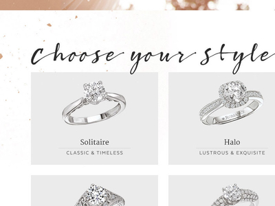 Engagement Ring Styles ecommerce engagement fashion handwritten ring romantic script shopping store subtle texture wedding