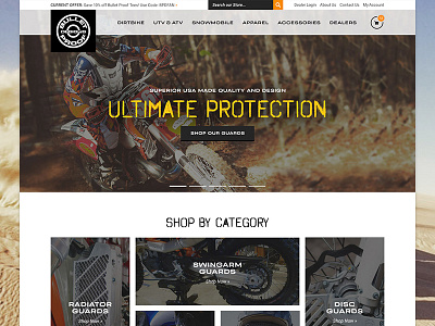 Bulletproof Landing Page categories commerce ecommerce landing motorcyle online promotions store storefront