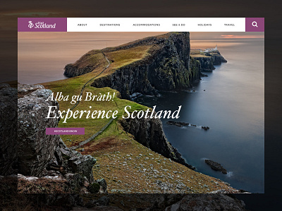 Visit Scotland landing landscape nature over image scotland travel typography