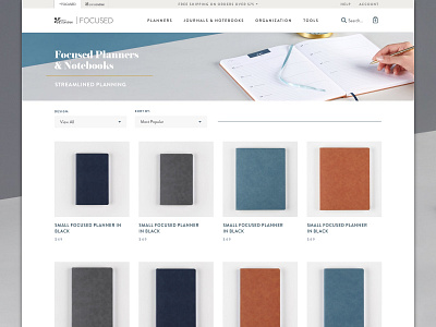 Focused Category Page category category page condren ecommerce erin products stationery store