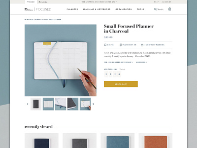 Focused Product Page condren ecommerce erin product detail product page stationery store