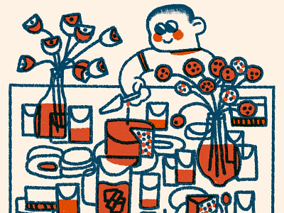 Party of One! abstract adobe fresco adobe illustrator art cake design flowers food illustration procreate