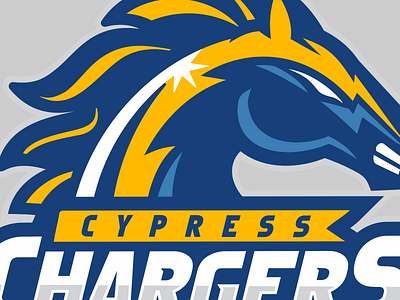 Cypress Chargers basketball chargers club college cypress football horse logo sportlogo sports team