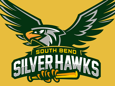 SilverHawks baseball bird hawks logos milb mlb sport sportlogos vector