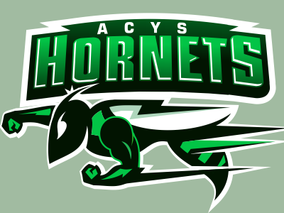 Acys Hornets logo athletics football green hornets logo sports