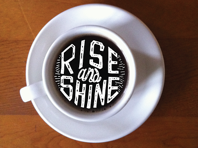 Coffee Talks circle coffee lettering lines rise shine type typography