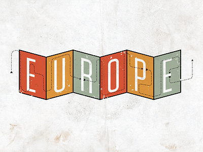 Europe arrow color map texture travel