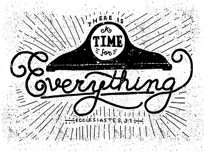 Time clock everything illustration lettering time type typography