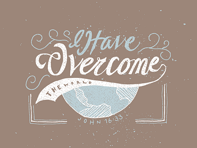 Overcome illustration lettering type typography world