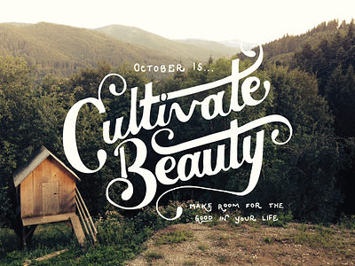 Cultivate Beauty beauty campaign lettering logo type typography