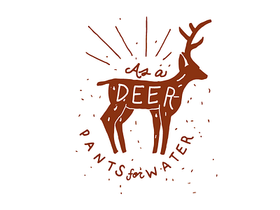 Deer deer hand drawn illustration lettering type typography