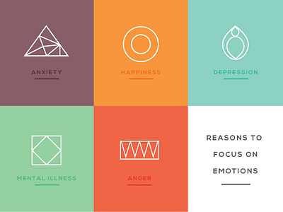 Emotion Icons anger anxiety depression emotion happiness icons illustration line vector