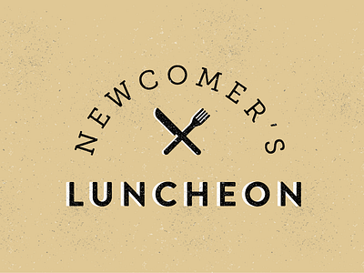 Newcomer's Lunch fork illustration knife texture type typography