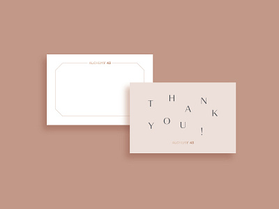 Thank you! card design foil gold foil print thank you