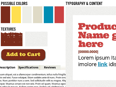 Style Tile for ecommerce website ecommerce style tile webfont