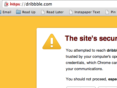 What's wrong, Dribbble? dribbble not security trusted