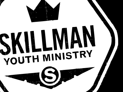 Skillman Youth Ministry akzidenz grotesk badge crown midwest modern retro trade gothic wings