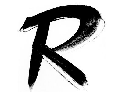 Brush R brush r hand-lettering