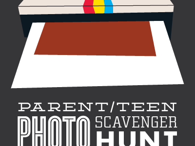 Photo Scavenger Hunt Poster WIP berthold city cyclone deming futura lost type photo polaroid stacked