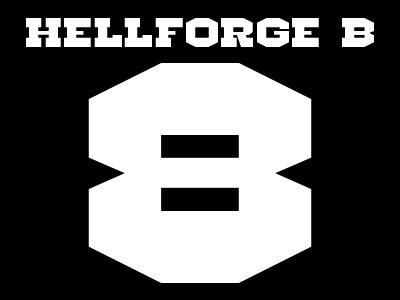 Hellforge has no "8" so I made one hellforge