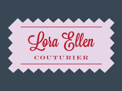 Lora Ellen Label couturier engravers lh bold face fashion label lavanderia