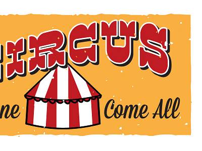 Circus circus dude johnny logo red tent yellow